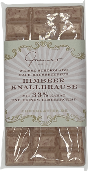 Weisse Schokolade - Himbeer Knallbrause